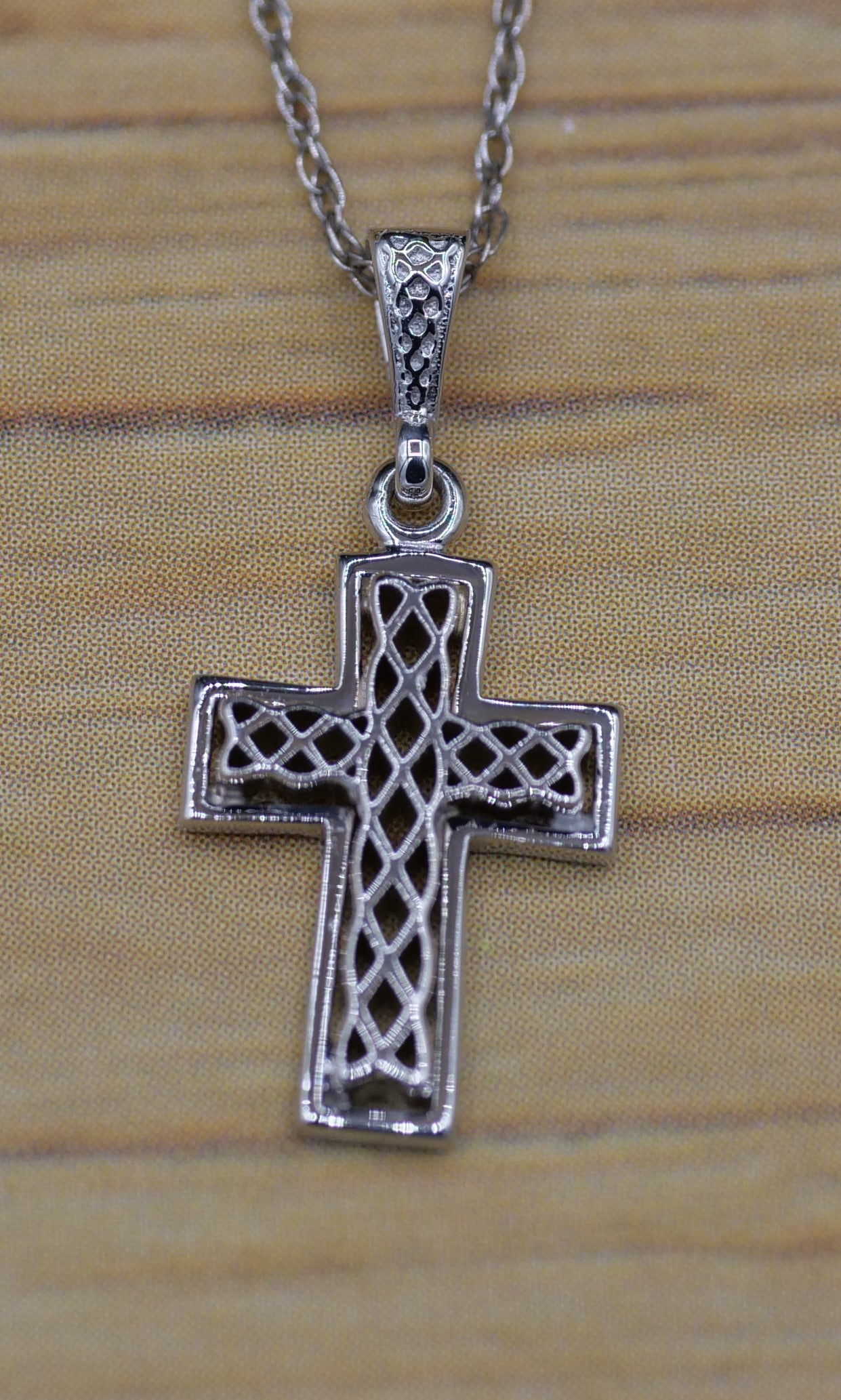 Small Filigree Celtic Knot-Style Cross Pendant