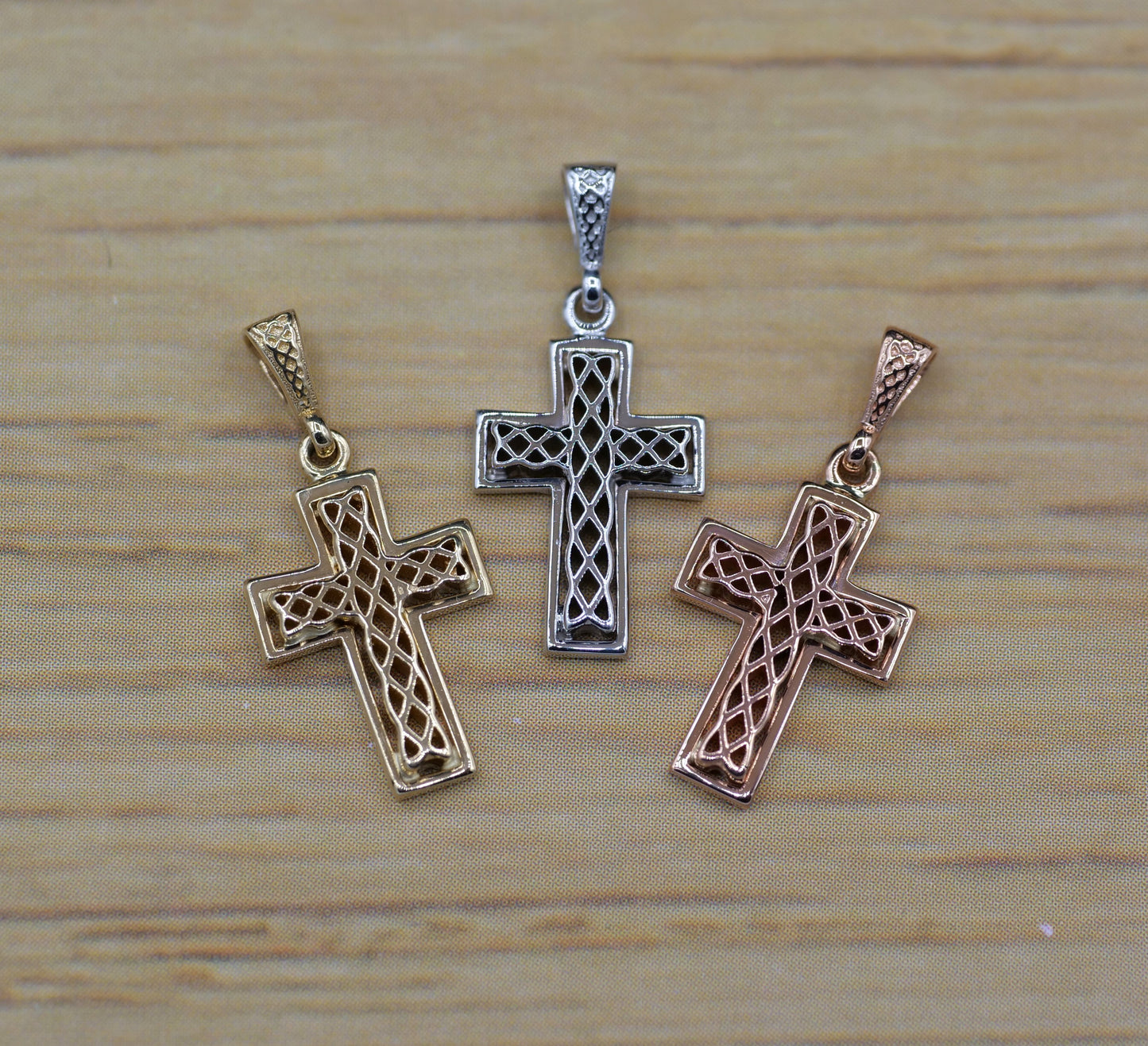 Small Filigree Celtic Knot-Style Cross Pendant