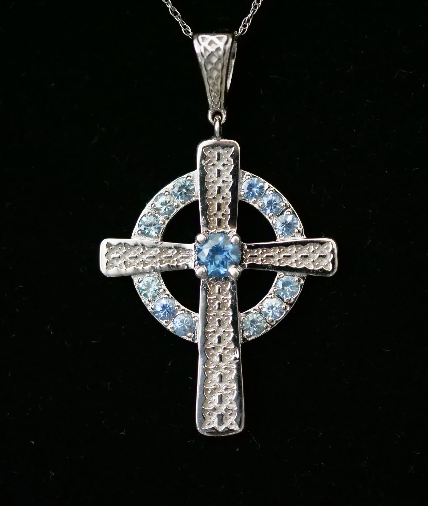 The Celtic Cross Pendant in Sapphire