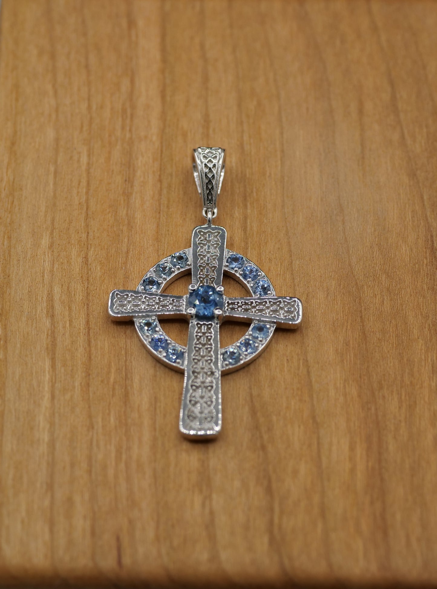 The Celtic Cross Pendant in Sapphire