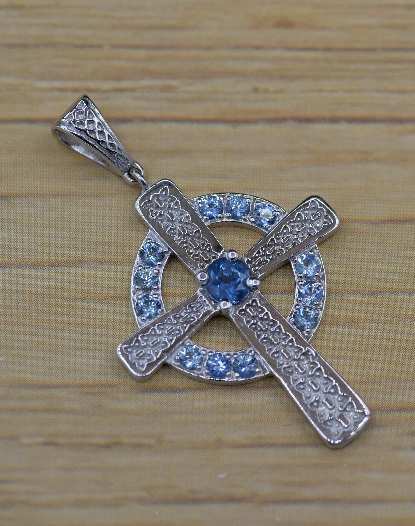 The Celtic Cross Pendant in Sapphire